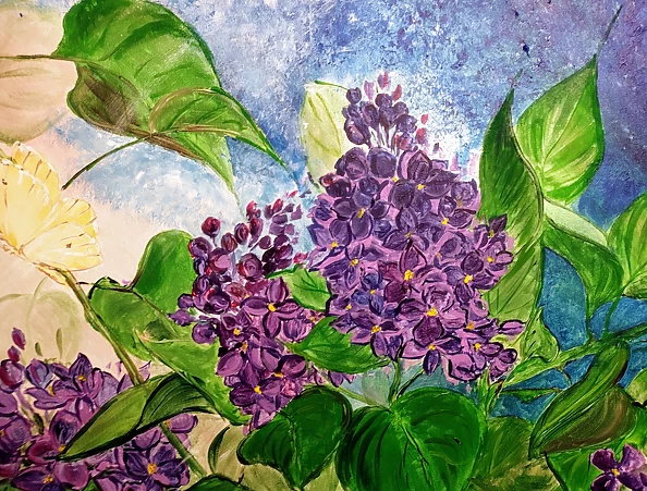 LUCYNA Wiech - Lilacs - triptych