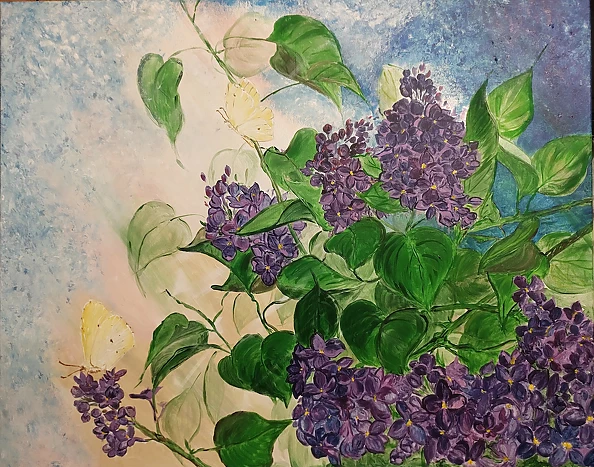 LUCYNA Wiech - Lilacs - triptych