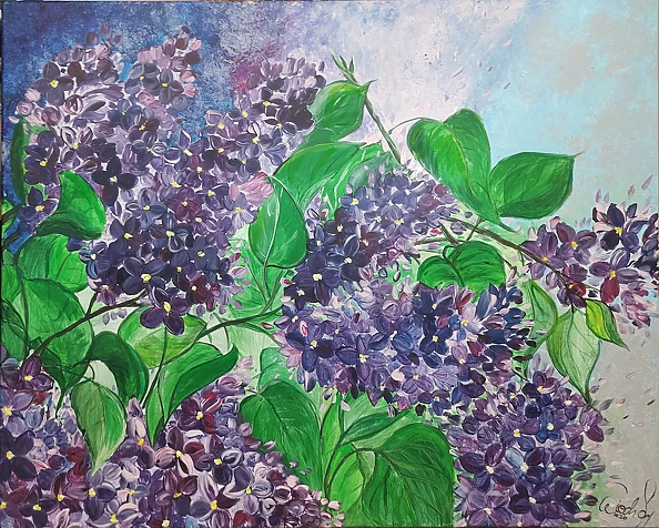 LUCYNA Wiech - Lilacs - triptych