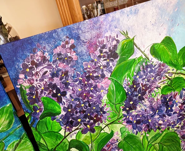 LUCYNA Wiech - Lilacs - triptych