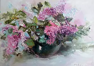 Anna Jabłońska - Lilacs in a vase