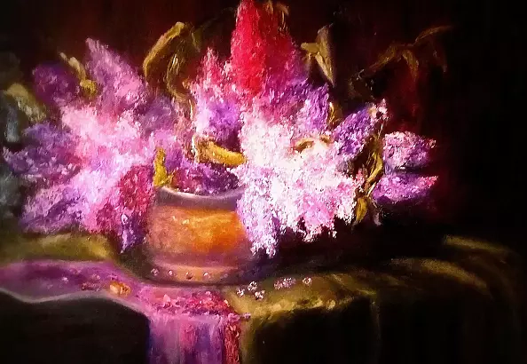 Anna Jabłońska - Lilacs in a vase
