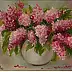Grażyna Potocka, Lilacs from the Garden oil painting 24cm-30cm, Oil painting - canvas, 30 x 24
