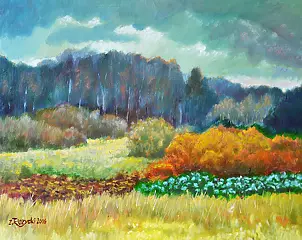 Zenon Różycki - CABBAGE FIELD IN OCTOBER