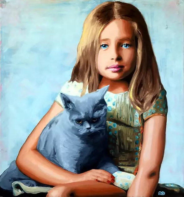 Luna Galla - CARLA - Oil painting 85 x 80 cm