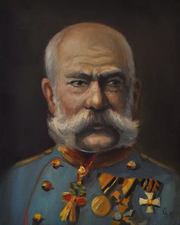 Damian Gierlach - CESARZ FRANCISZEK JÓZEF I obraz olejny portret GIERLACH