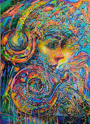 Łukasz Jankiewicz, MOMENTS OF ULONTE, Oil painting - canvas, 100 x 140