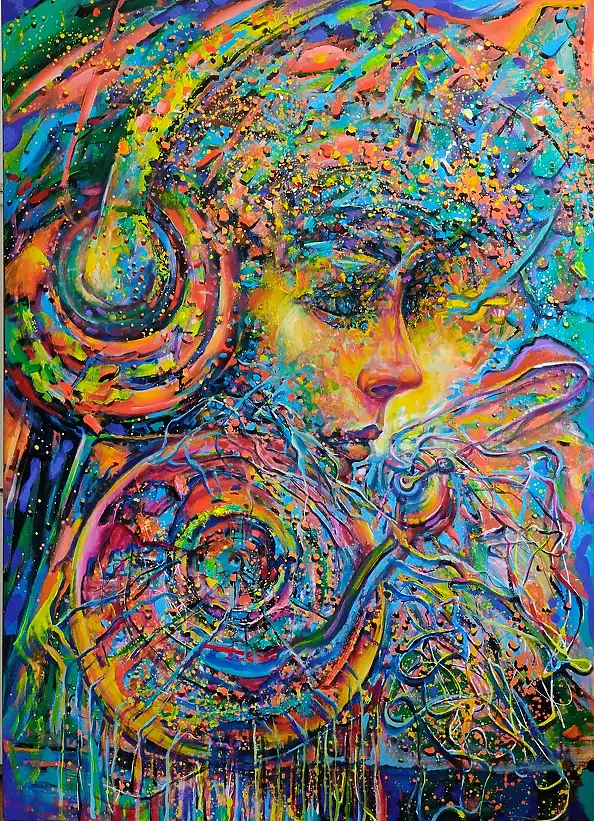 Łukasz Jankiewicz, MOMENTS OF ULONTE, Oil painting - canvas, 100 x 140