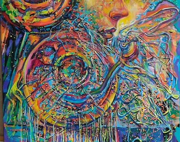 Łukasz Jankiewicz, MOMENTS OF ULONTE, Oil painting - canvas, 100 x 140