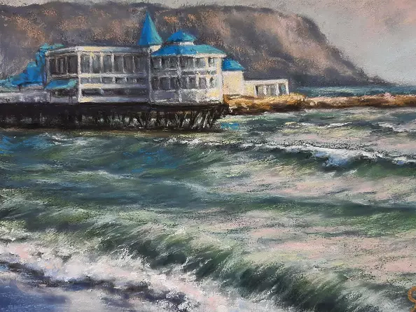 Yana Yeremenko - "COAST", seascape, pastel drawing