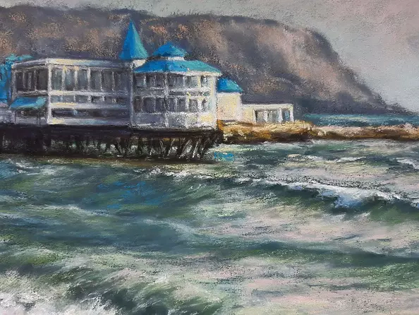 Yana Yeremenko - "COAST", seascape, pastel drawing