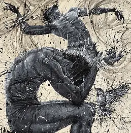 MATEO GODINO, COMMOTIO, Акрилова картина - холст, 140 x 140
