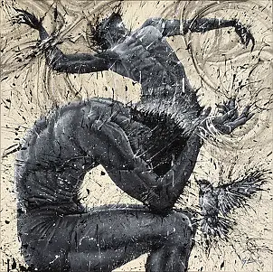 MATEO GODINO, COMMOTIO, Obraz akrylowy - płótno, 140 x 140