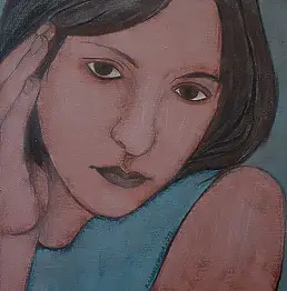Dorota Godhlewska, ОЖИДАНИЯ, Масляная картина - холст, 30 x 30