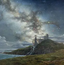 Maksymilian Novak Zempliński, Caeleste Rotam, Obraz olejny - płótno, płyta, 120 x 70