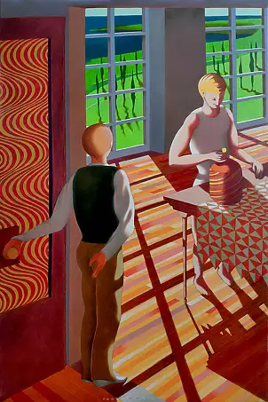 federico cortese, Can I come in?, Obraz olejny - płótno, 60 x 90