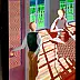 federico cortese, Can I come in?, Obraz olejny - płótno, 60 x 90
