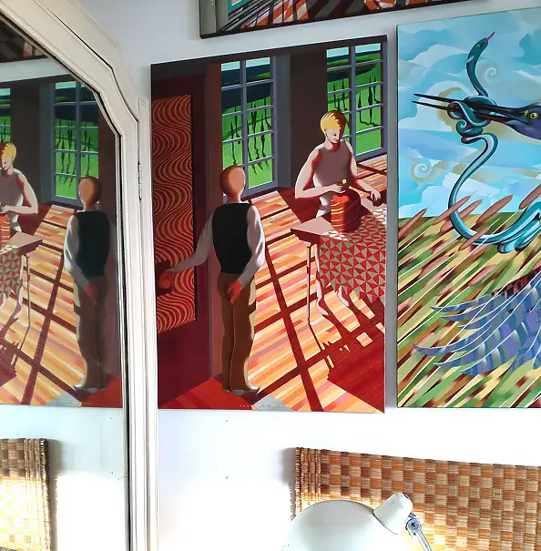 federico cortese, Can I come in?, Obraz olejny - płótno, 60 x 90