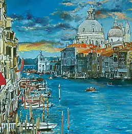 Dariusz Żejmo, Canale Grande, Obraz olejny - płótno, 80 x 60