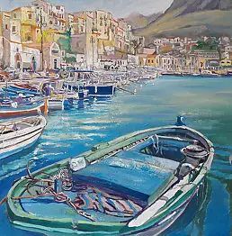 Dariusz Żejmo, Кастелламаре дель Гольфо 6, Масляная картина - холст, 90 x 70