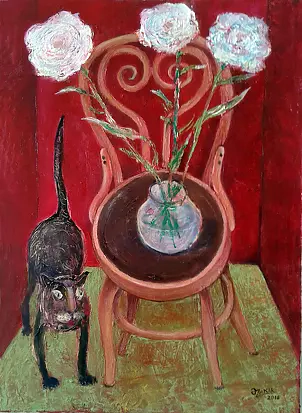 ZAKIR AHMEDOV - Cat And Flowers