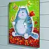 Olha Darchuk,  Cat in a flower paradise , Oil painting - canvas, 30 x 40