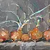 Krzysztof Tracz, Zwiebeln, Ölbild - Leinwand, 50 x 40