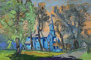 Daniel Gromacki, Chiesa ortodossa a Werstok, Quadro a olio - tela, 90 x 60