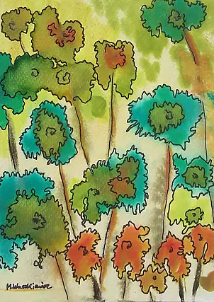 Magdalena Waszkiewicz - Cornflowers after rain