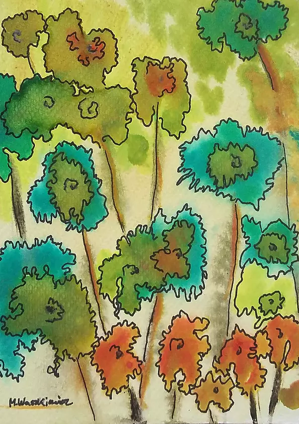 Magdalena Waszkiewicz - Cornflowers after rain