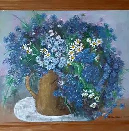 Lucyna Pomianowska - Cornflowers in a vase