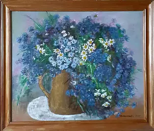 Lucyna Pomianowska - Cornflowers in a vase
