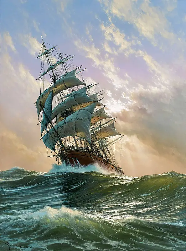 Marek Rużyk, Chasing the wind, Obraz olejny - płótno, 60 x 80
