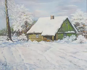   - Cottage behind the village