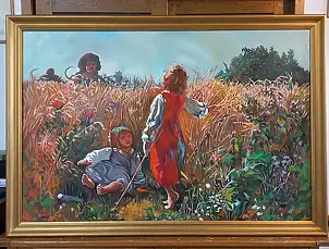 Emilia Czupryńska, Chełmoński, la riproduzione di Matula è qui!, Quadro a olio - tela, 120 x 80