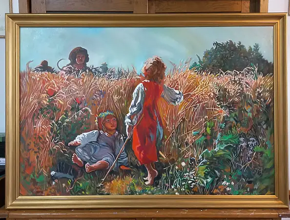 Emilia Czupryńska, Chełmoński, Matulas Reproduktion ist da!, Ölbild - Leinwand, 120 x 80