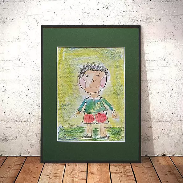 Anna Skowronek - The boy, hand-painted illustration for children