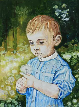 Ryszard Kostempski - Boy with dandelion