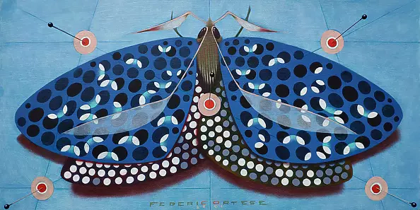 federico cortese - Papillon chromatique - bleu