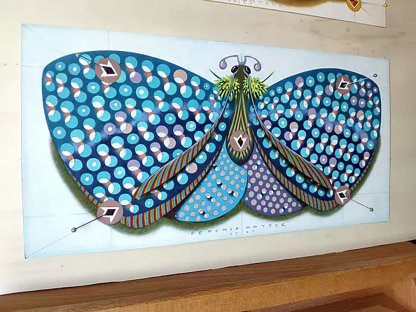 federico cortese - Chromatic butterfly - light blue