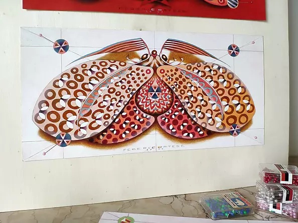 federico cortese - Chromatic butterfly - pink