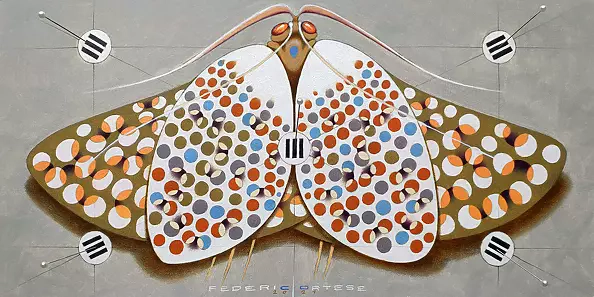 federico cortese - Chromatic butterfly - white