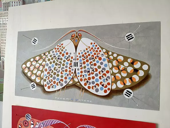federico cortese - Chromatic butterfly - white