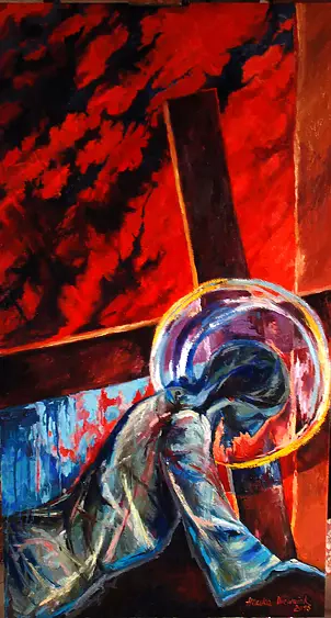   - Christ falls under the cross