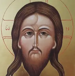 Jadwiga Kowalska, Chrystus z Mokrą Brodą, Techniki mieszane, Tempera - deska, 20 x 25