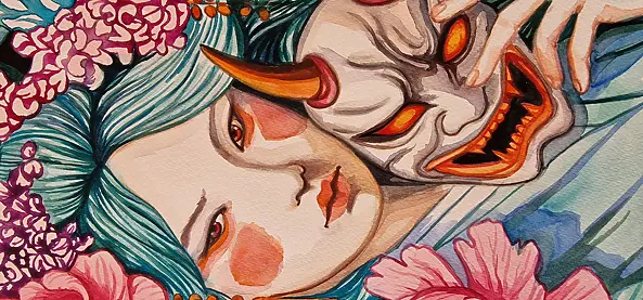 Danuta Kolis - Watercolor painting entitled Chunari