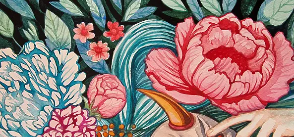 Danuta Kolis - Watercolor painting entitled Chunari