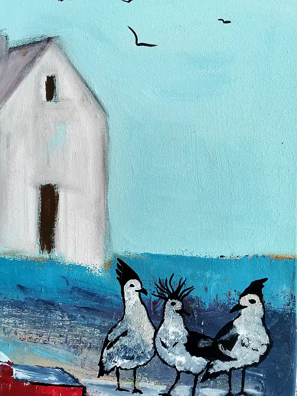 Przemyslaw Michalczuk, A moment to think, Acrylic painting, Oil painting - canvas, 50 x 50