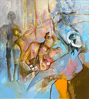 Anna Lupa Suchy, Volte, Quadro a olio - tela, 90 x 100