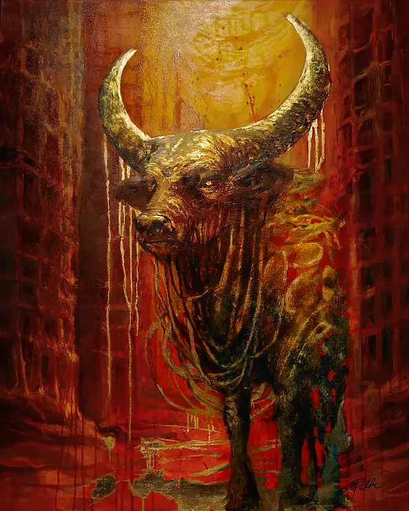 Katarzyna Paleta, Kalb, Mischtechniken - Leinwand, 80 x 100